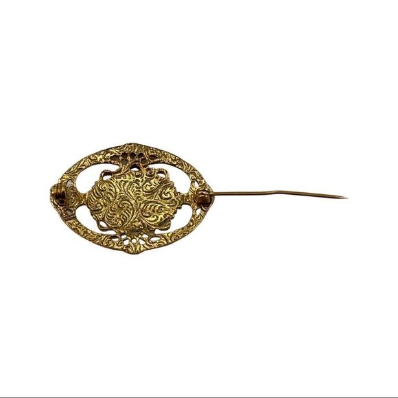 1928 Vintage Victorian Revival Faux Pearl Pin - Picture 5 of 6